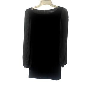 White House Black Market Black Velour Cocktail Dress Sz 00